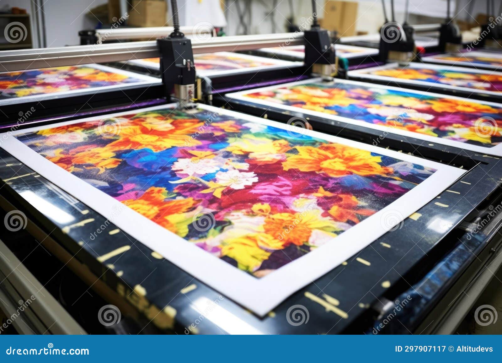 snapshots of digital screens used for fabric pattern printing