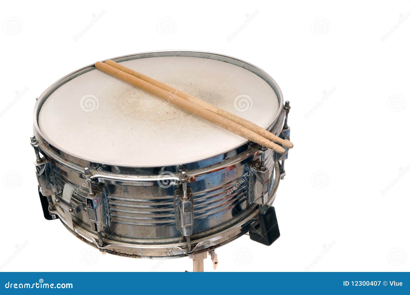 Snare Drum with Drum Sticks on Top Stock Image Image of simple, wood