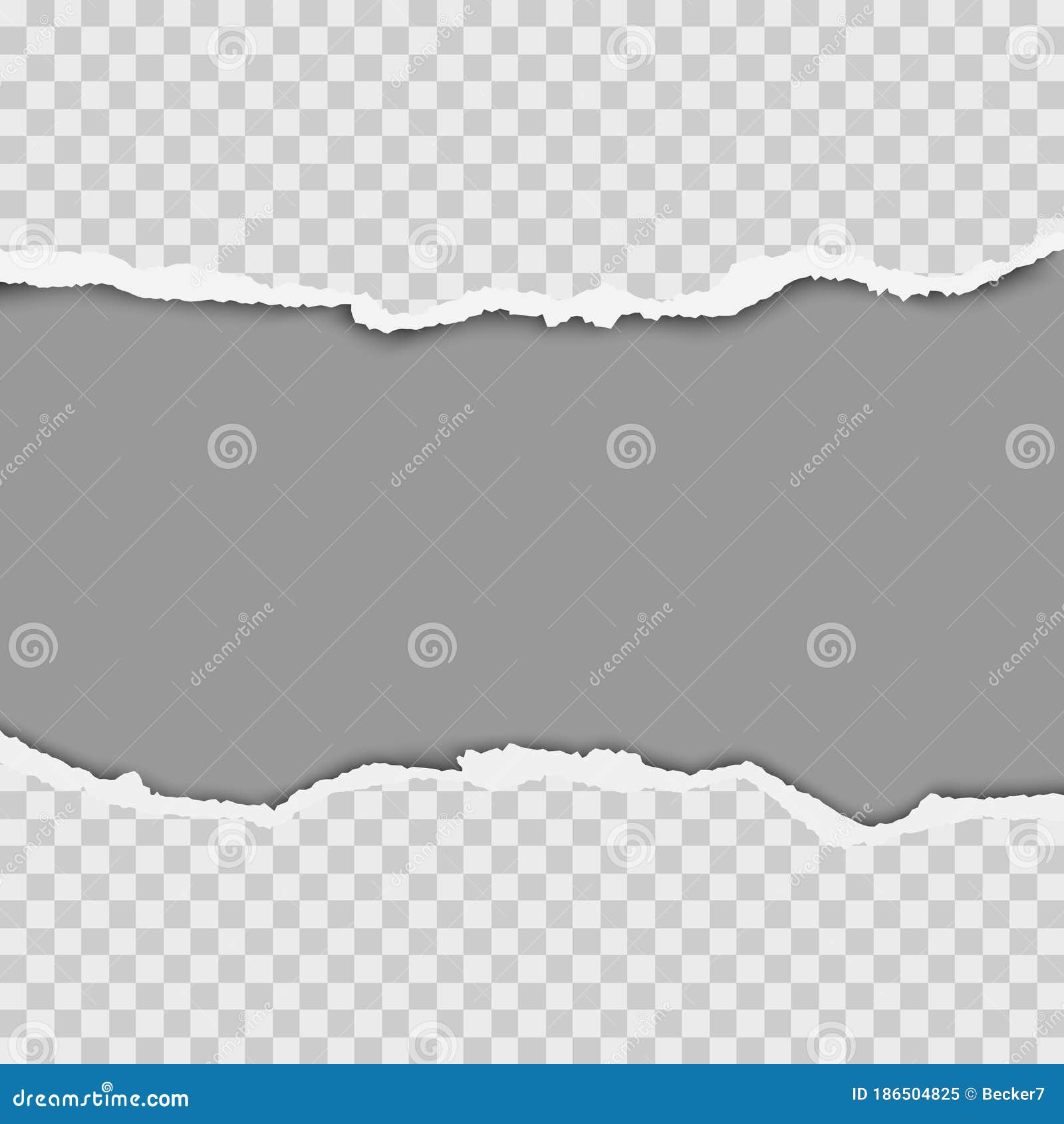 snatched middle of transparent paper with gray background of resulting hole.  template paper 