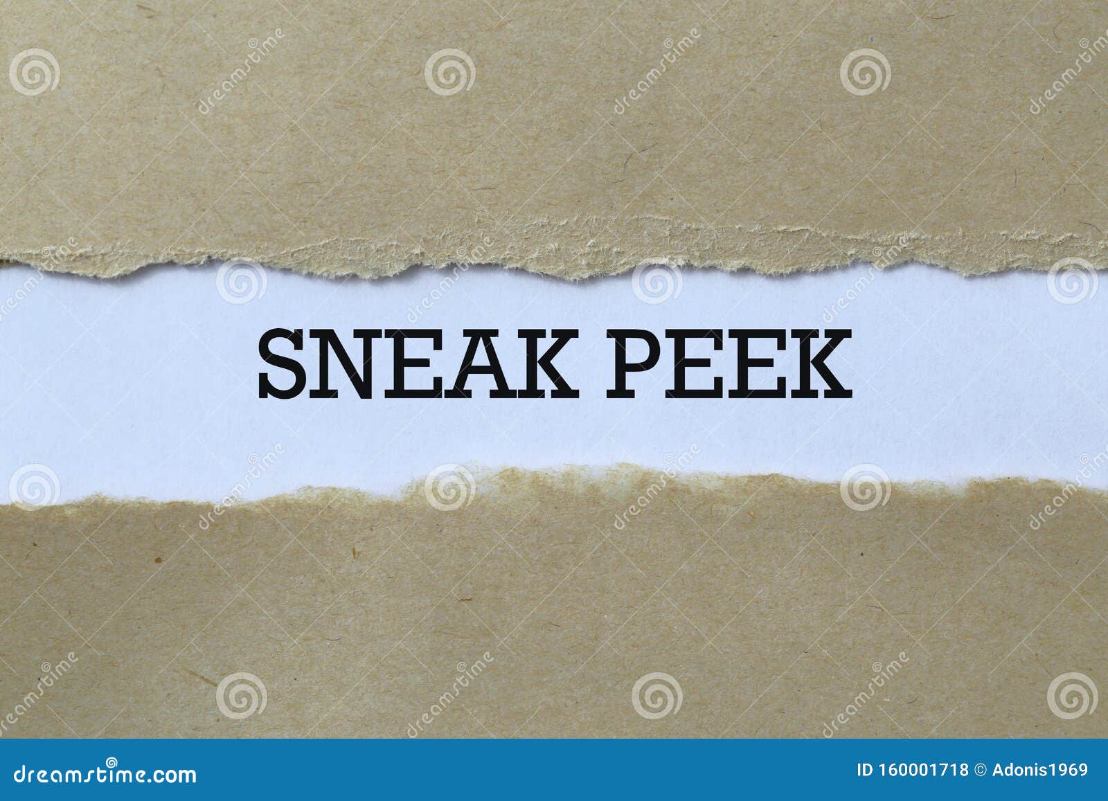 Sneak Peek Word Written On Sticky Notes RoyaltyFree Stock Photography