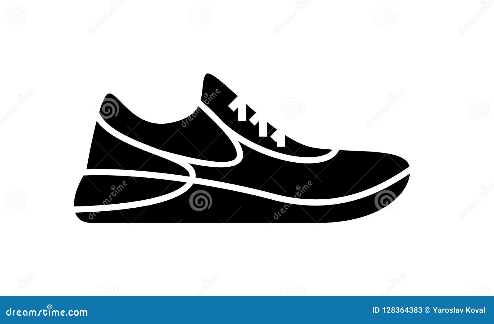 Sneaker Running Shoes for Fitness. Simple Style. Stock Illustration ...