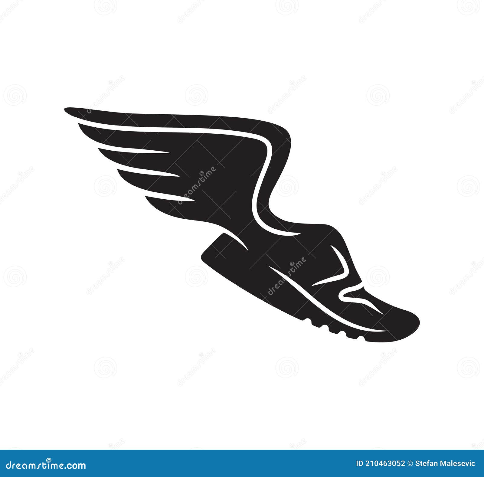 Sneaker shoe with wings stock illustration. Illustration of clothing ...