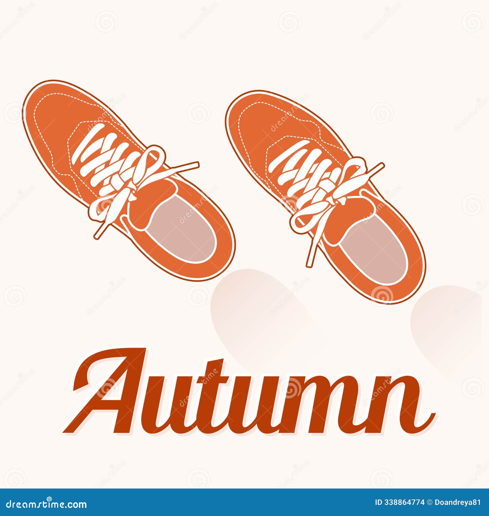 sneakers autumn. classic tennis shoe. sports running footwear silhouette. orange logo.  