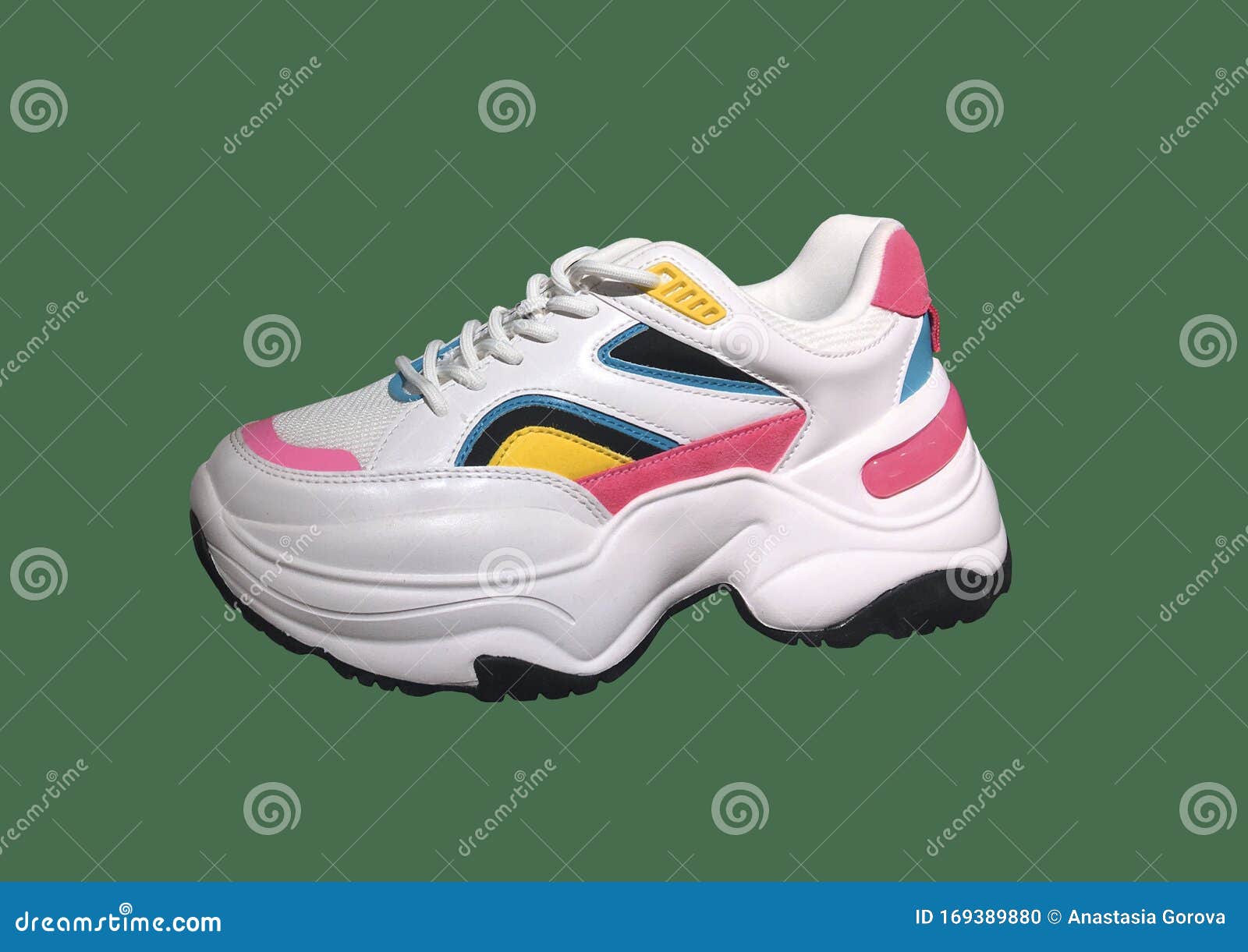 Sneakers De Plataforma Con Acentos De Color Stock de ilustración - Ilustración aptitud, acentos: 169389880