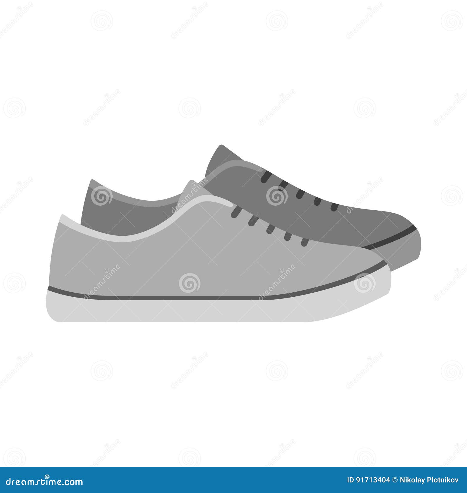 Sneakers, Loafers Shoes Isolated on White Background. Footwear for ...