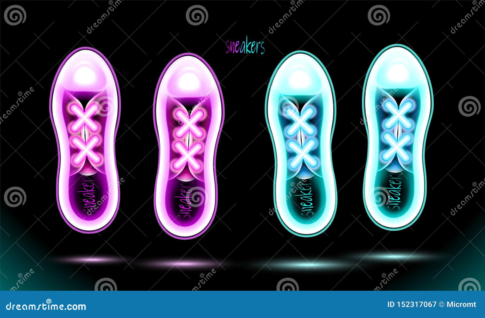Shoes shop neon sign bright signboard light Vector Image