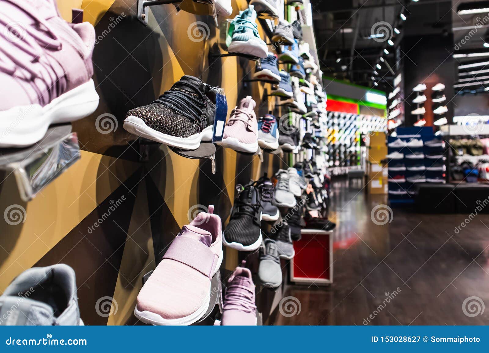 Sneakers on the Shelves in Central Department Store at Bangna-Trad Road ...