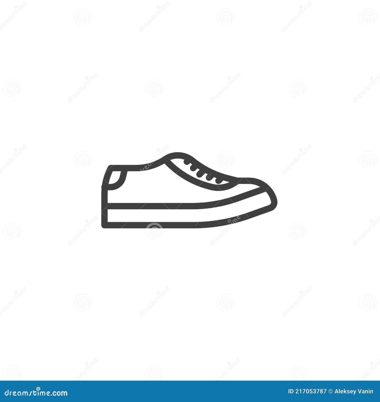 sneakers shoe line icon gumshoe linear style sign mobile concept web design sport shoes outline vector symbol logo 217053787
