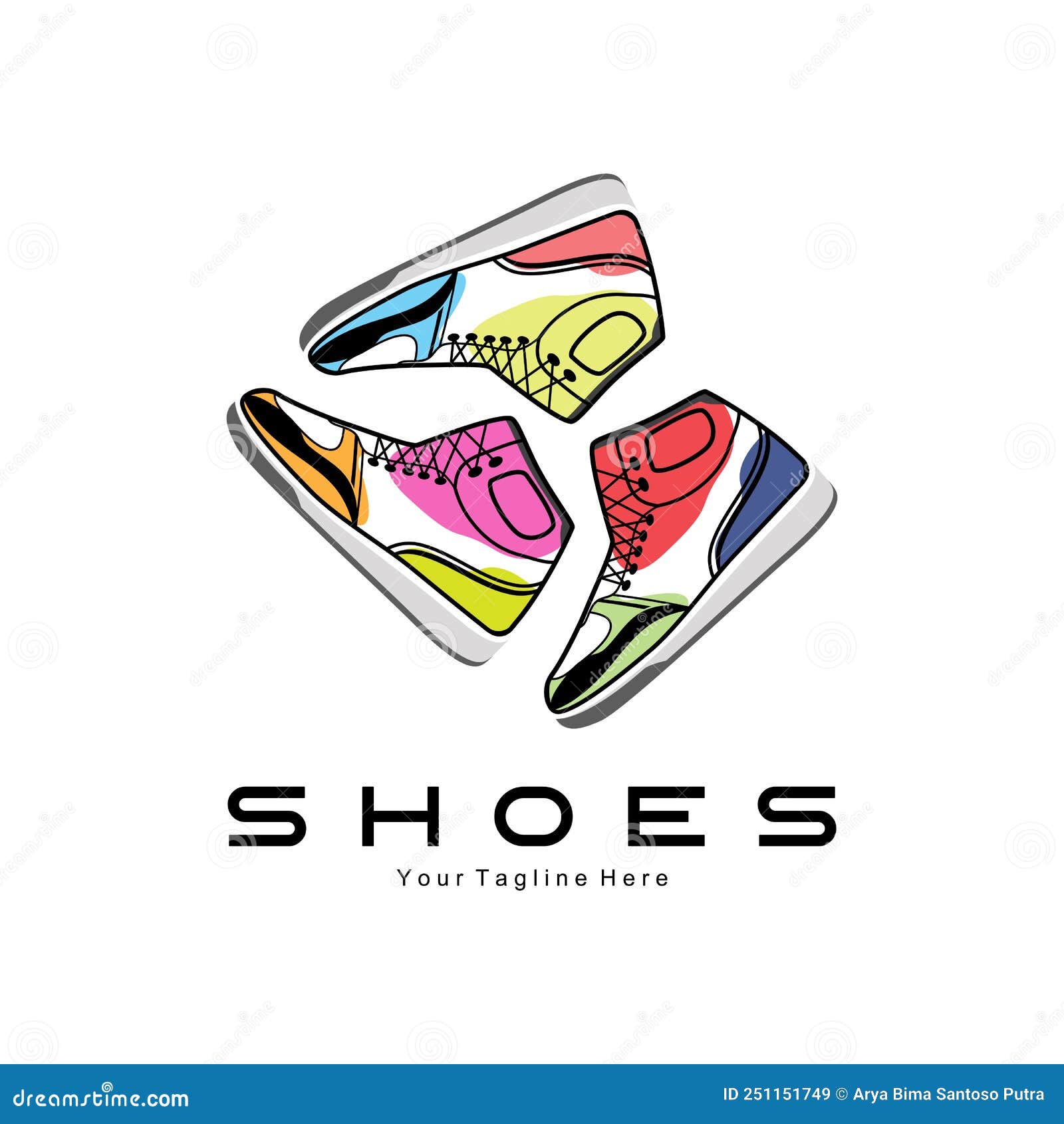 Sneakers Shoe Logo Design, Vector Illustration of Trending Youth ...