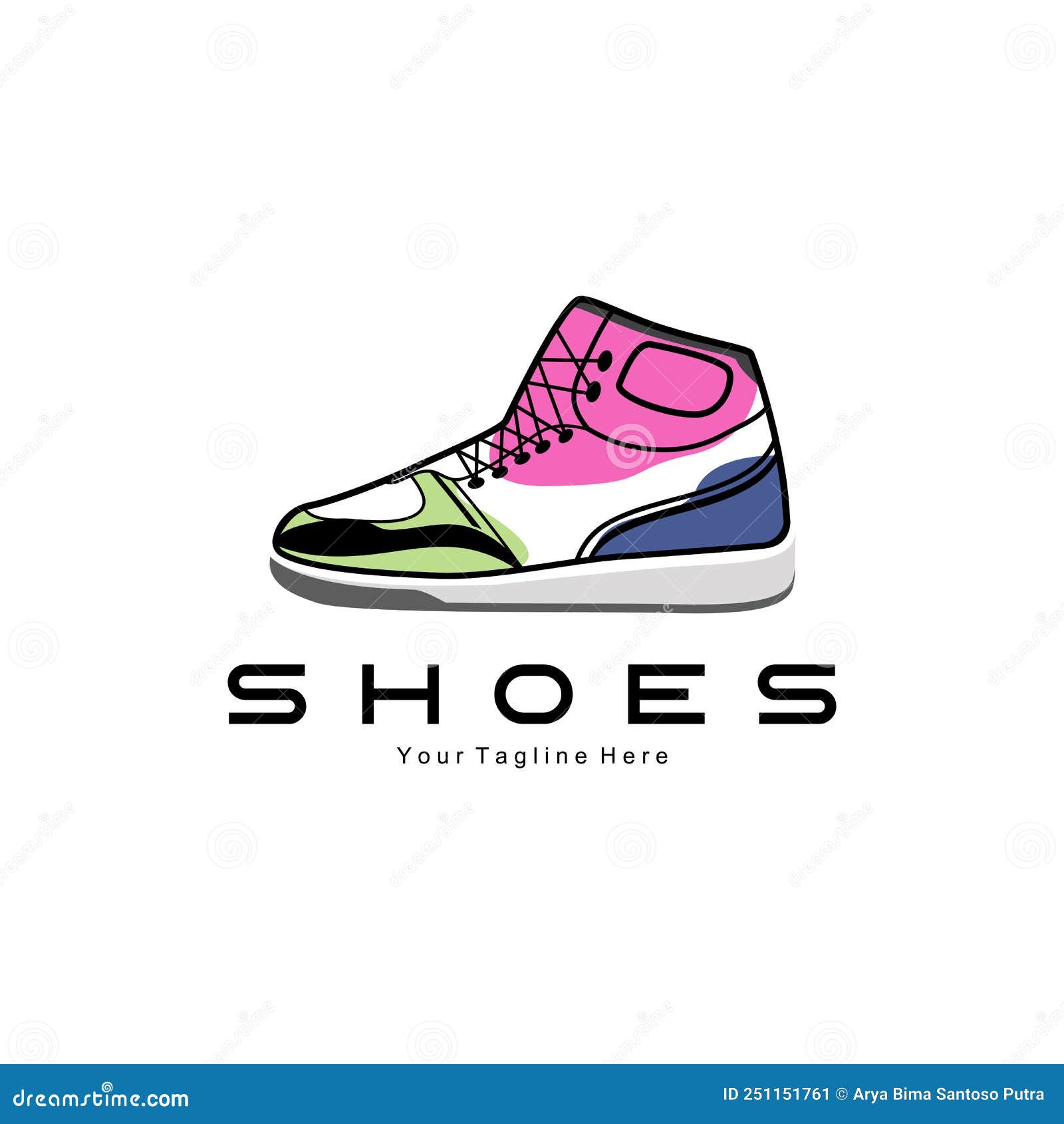 vagabond peave dobbelt Sneakers Shoe Logo Design, Vector Illustration of Trending Youth Footwear,  Simple Funky Concept Stock Vector - Illustration of basketball, athlete:  251151761