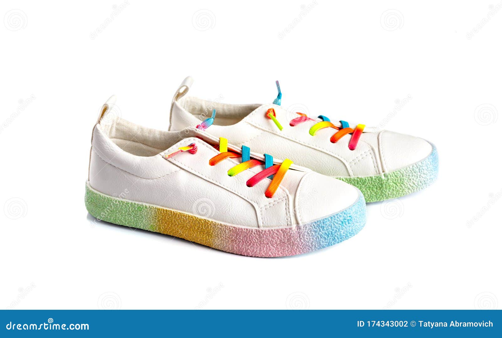 multi colored shoes