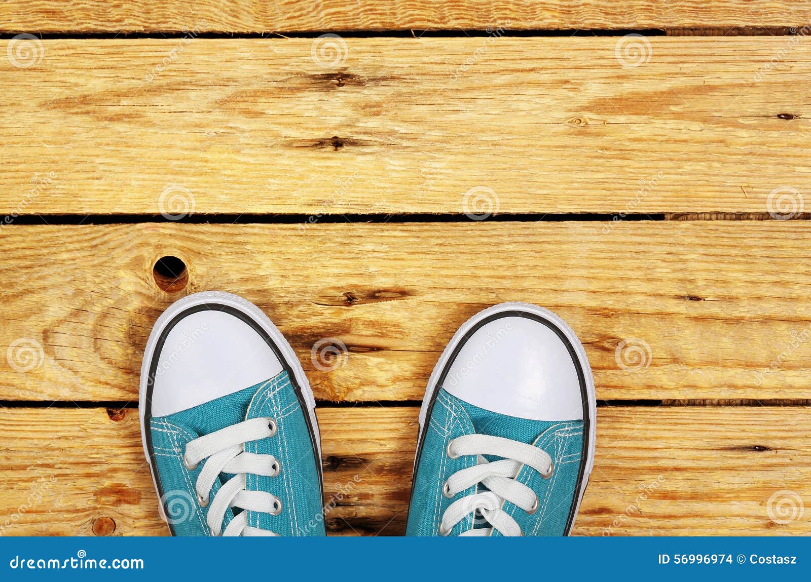 Sneakers on wood stock photo. Image of blue, retro, footwear - 56996974