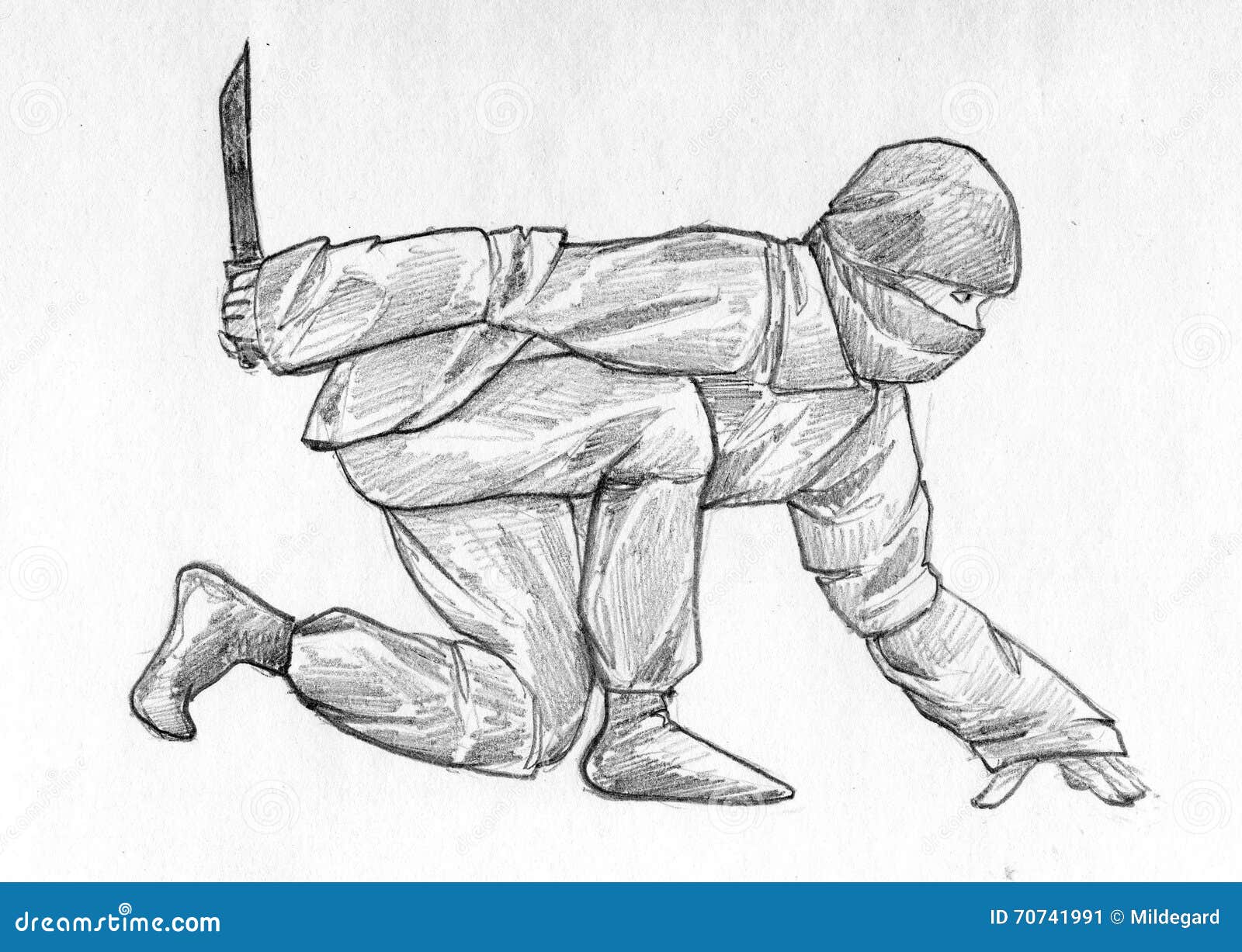 ninja drawings in pencil