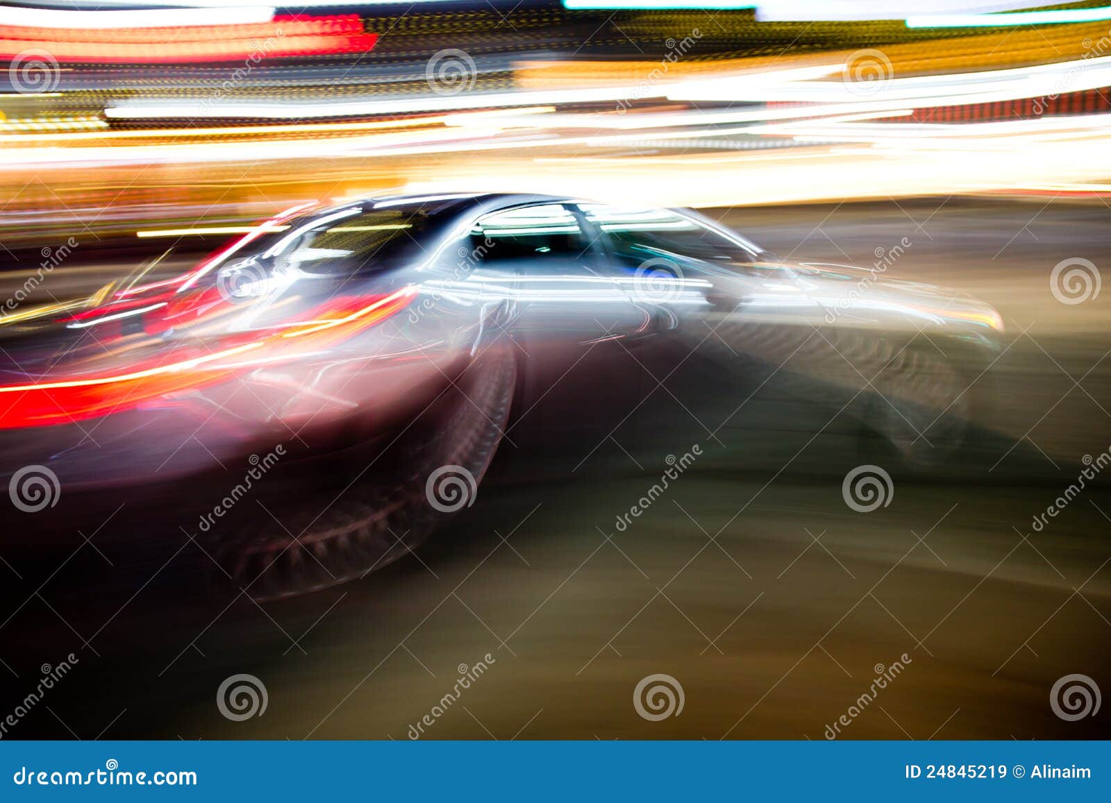 Snel bewegende auto stock Image - 24845219