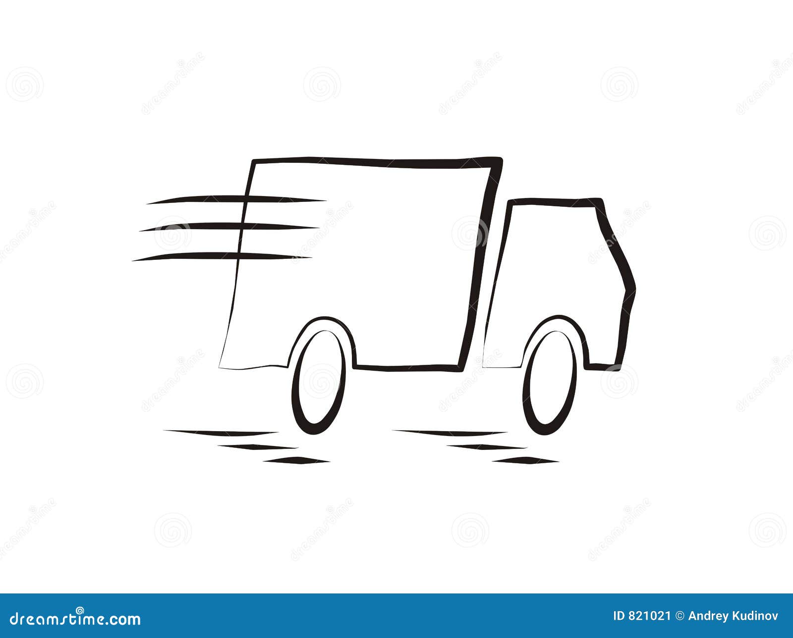 Snel bewegende vrachtwagen vectorillustratie