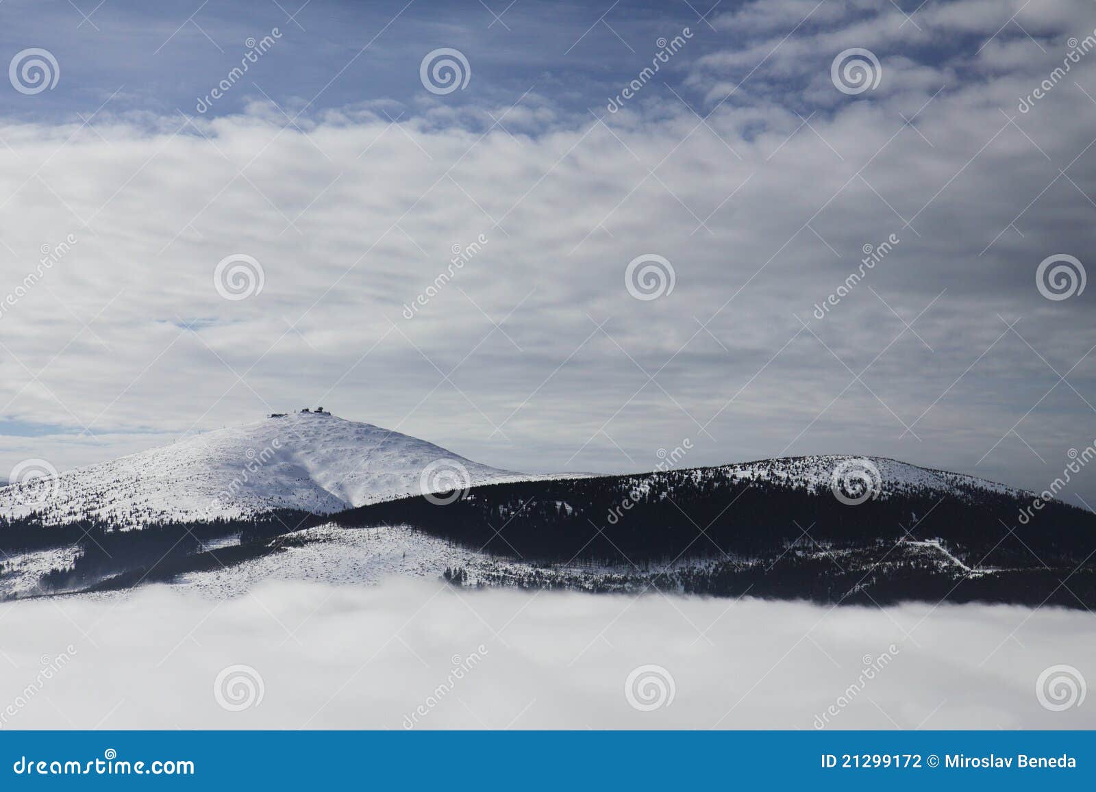 Repubblica ceca - più alta montagna del Ceco - Snezka in Krkonose KRNAP (sosta nazionale di Krkonse)