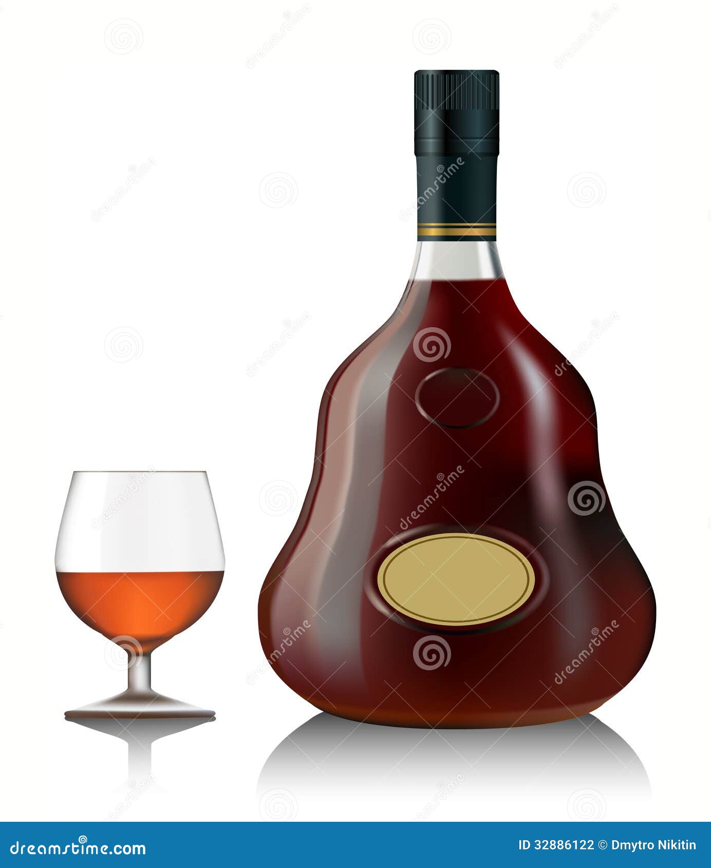 Snifter Glass Icon With Overfilled With Water On White Background