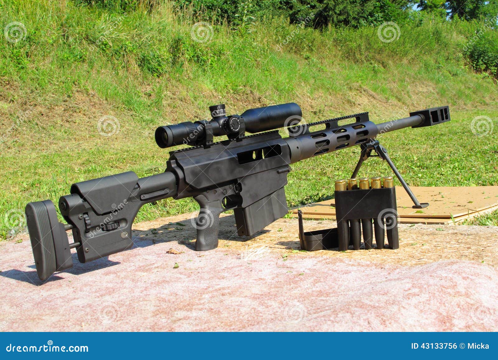 sniper rifle caliber .50 bmg with ammo