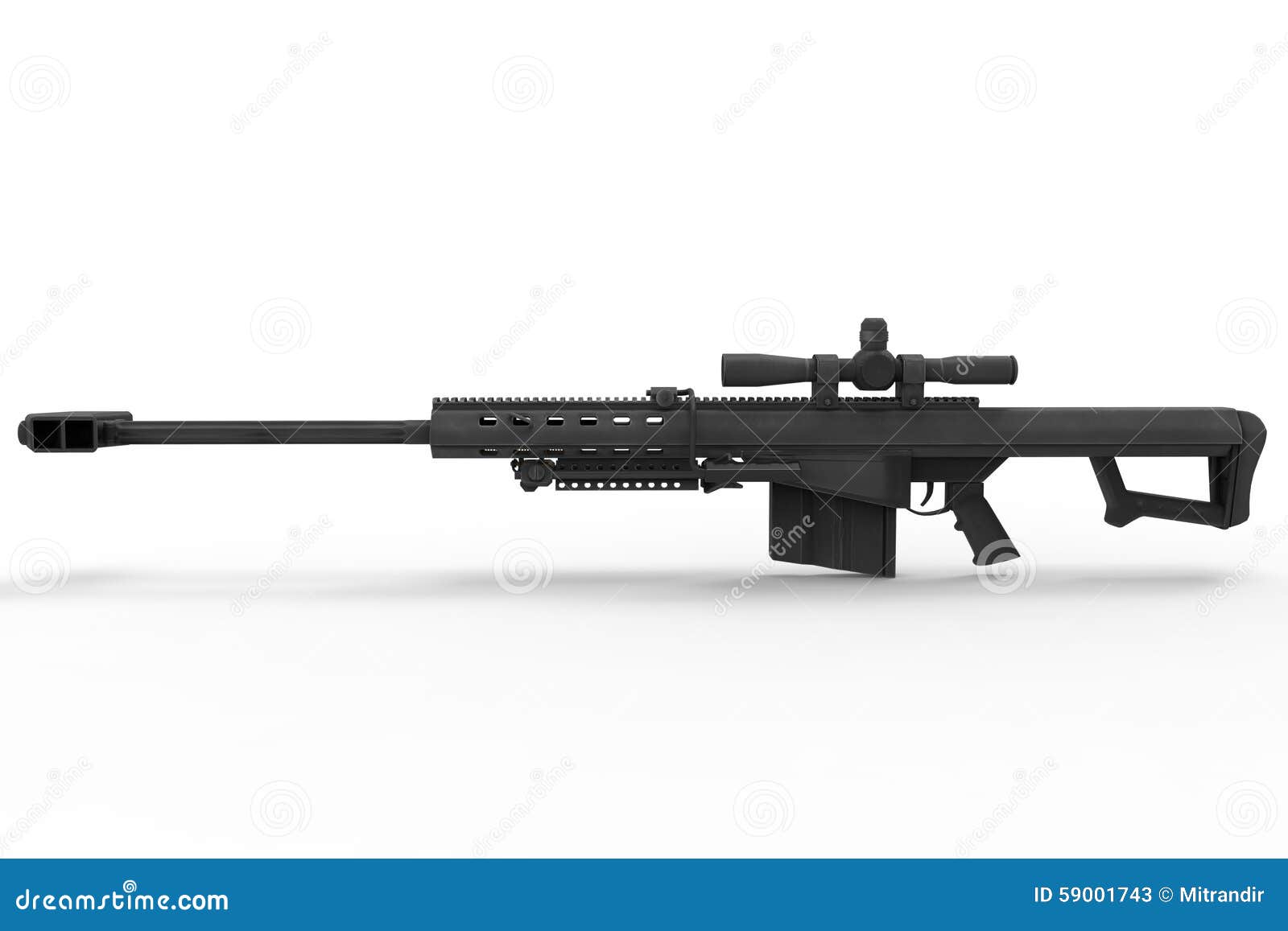sniper rifle side view