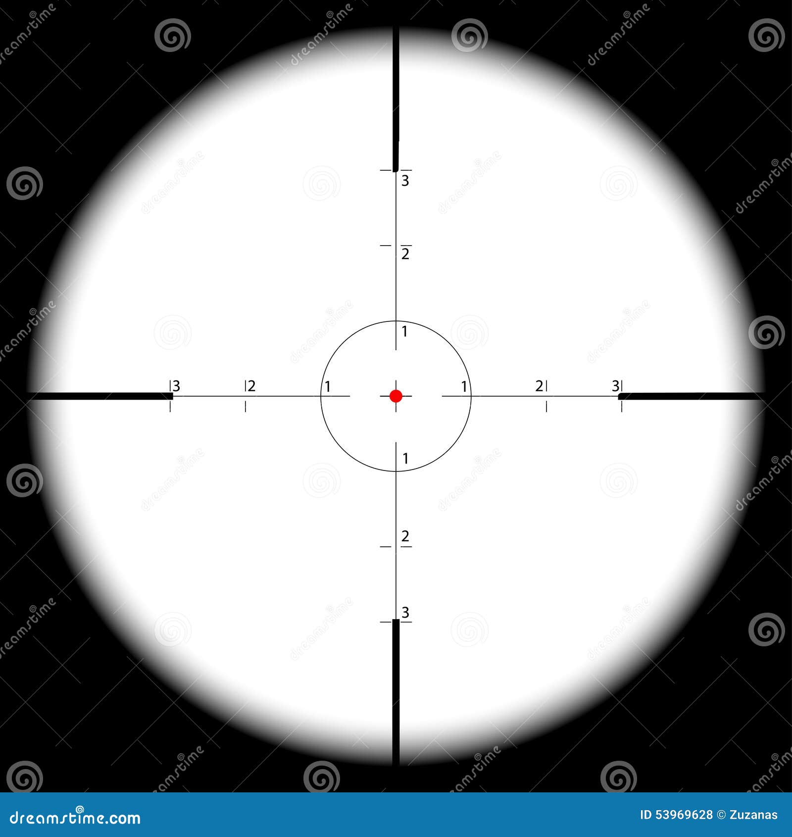 sniper's scope sight view