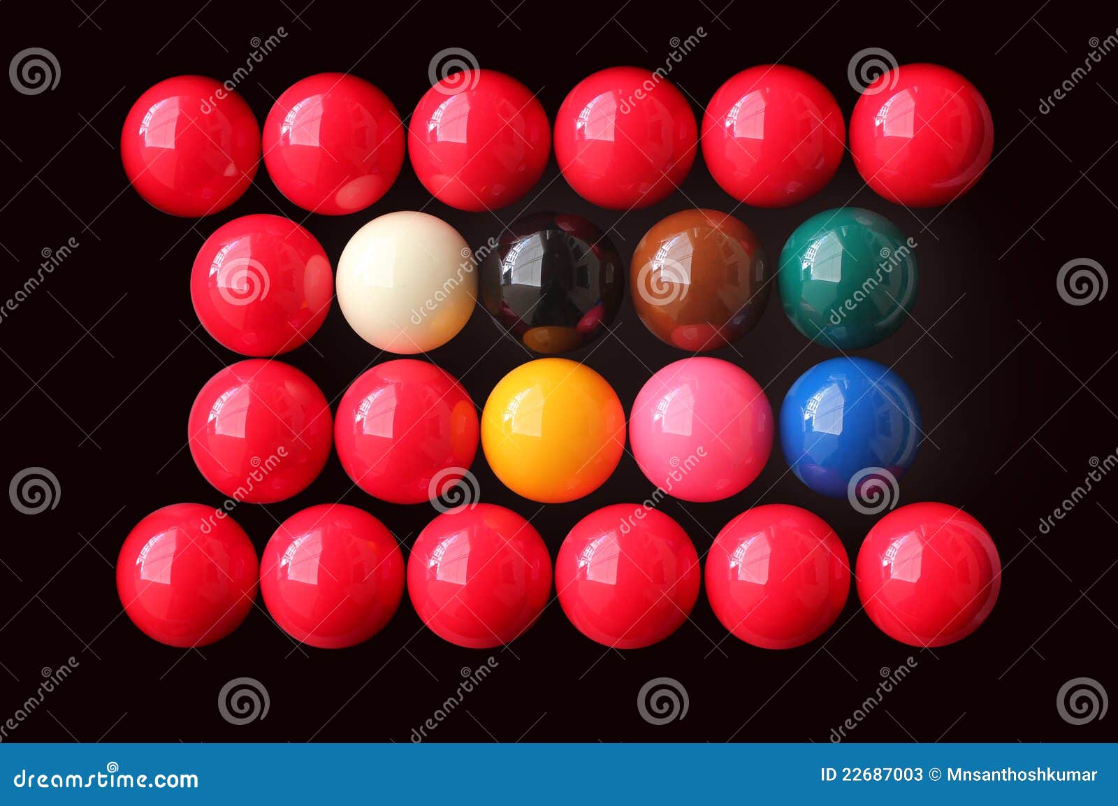 Snooker Balls of Many Colors Stock Image Image of sphere, colorful