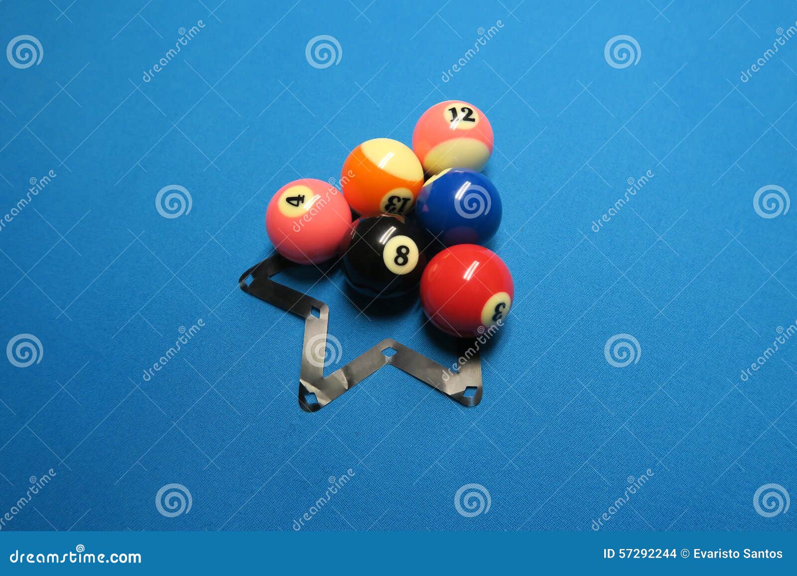 Snooker balls stock photo