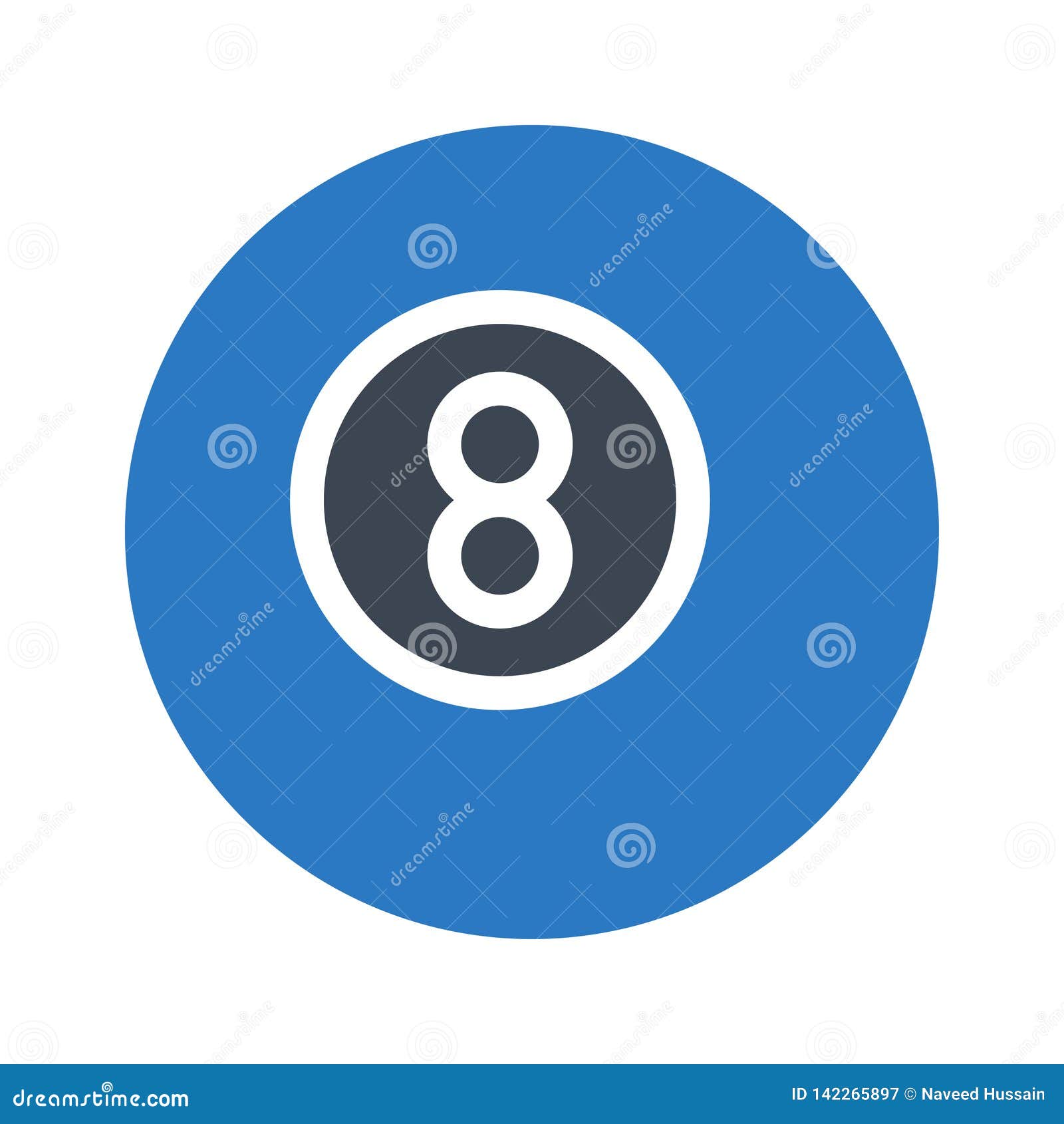 Snooker Glyph Color Flat Vector Icon Stock Illustration