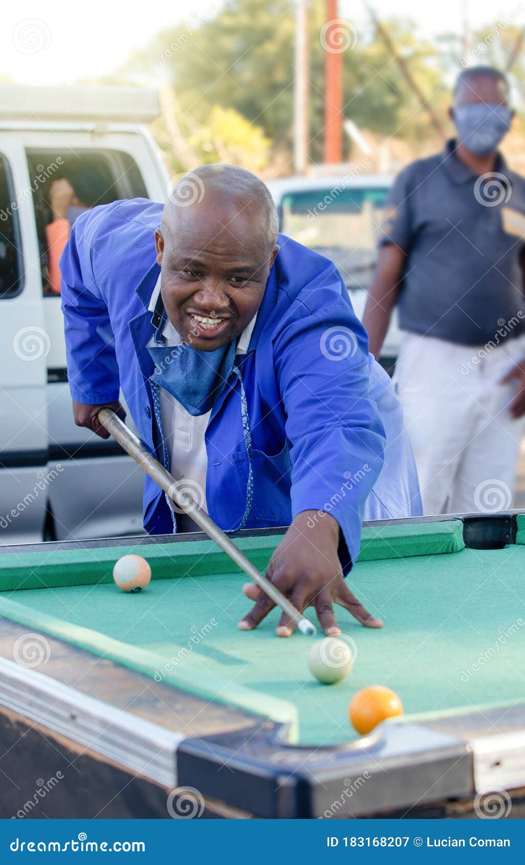 Snooker player stock image