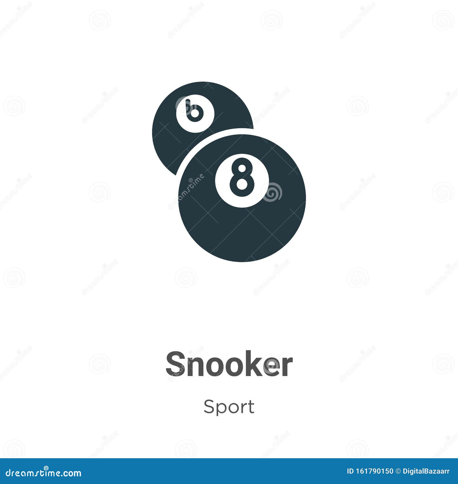 Snooker Vector Icon on White Background