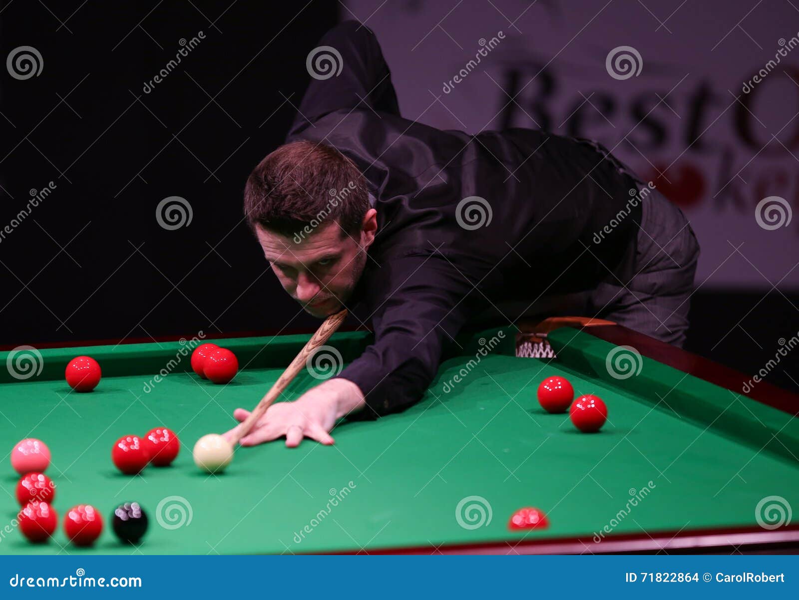 Snooker World Champion, Mark Selby Plays Friendly Tournament in Bucharest Editorial Stock Image