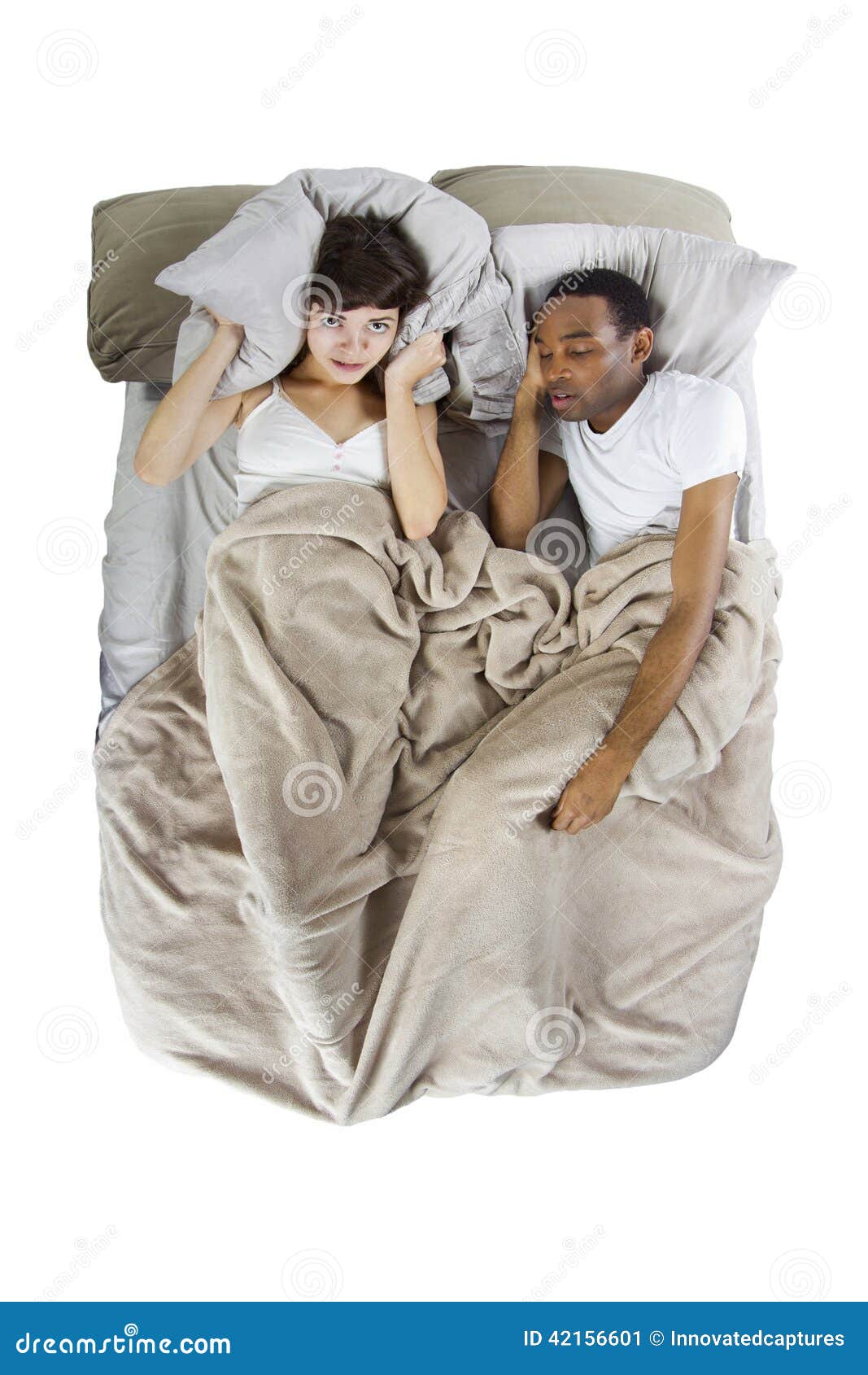 Snoring Partner stock image. Image of covering, noisy 42156601