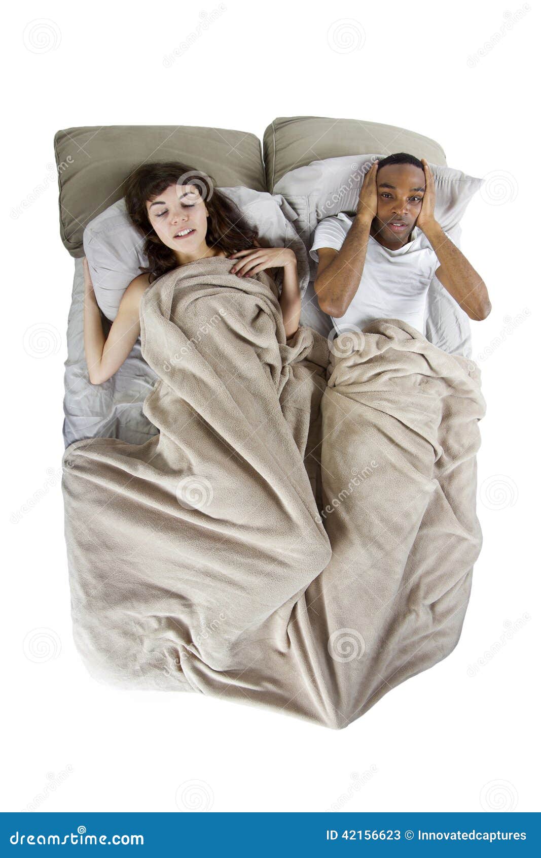 Snoring Partner stock image. Image of annoying, covering 42156623
