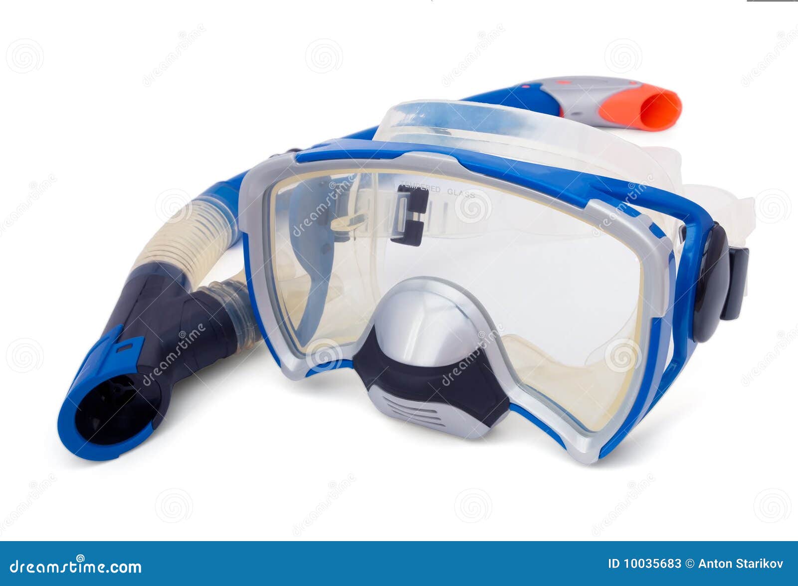 Snorkel and Diving Mask stock image. Image of rubber 10035683