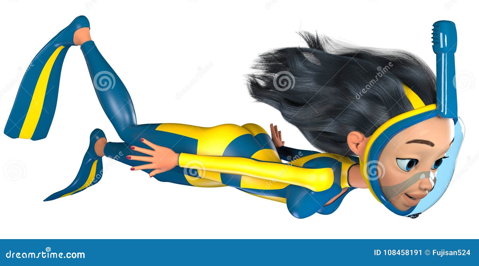 Snorkeling illustrazione di stock. Illustrazione di professionista 108458191