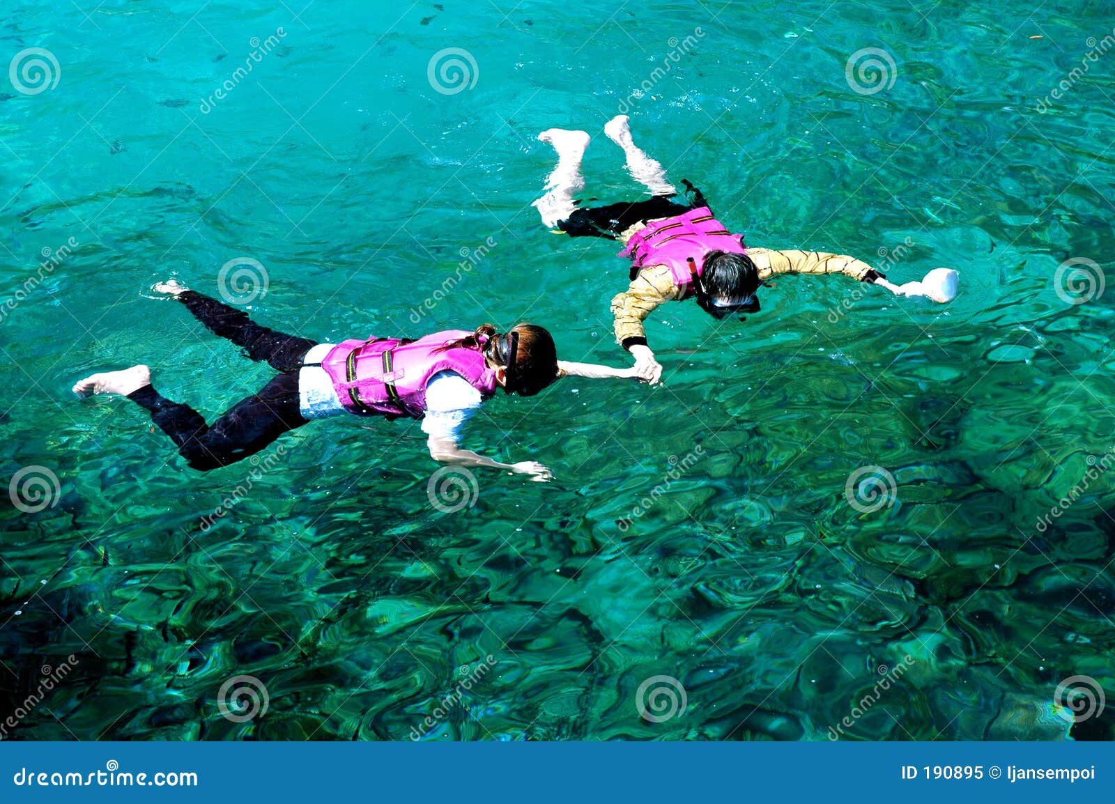 Snorkeling couple stock image. Image of leisure, older 190895