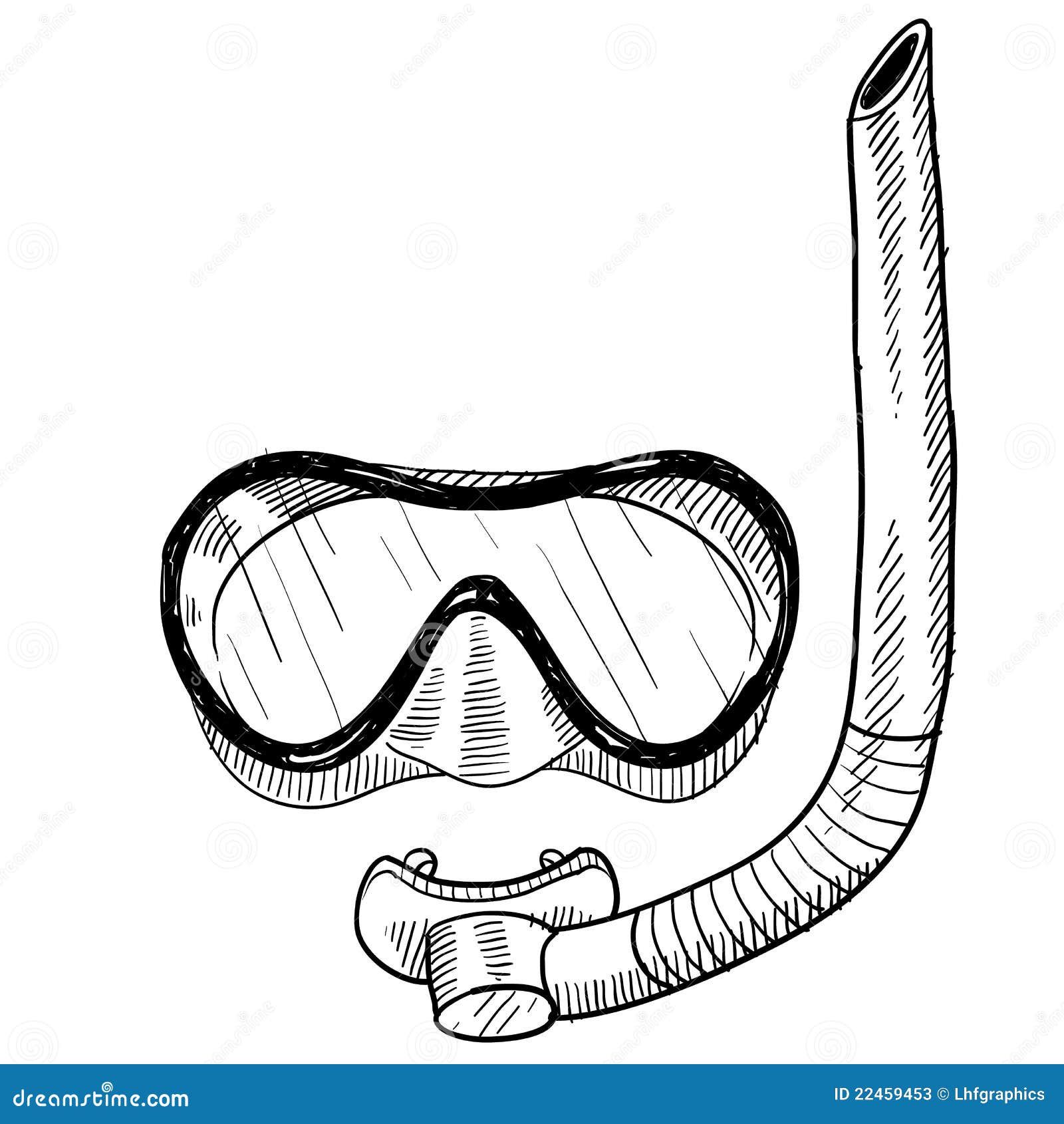 Snorkeling Gear Drawing Stock Photos - Image: 22459453