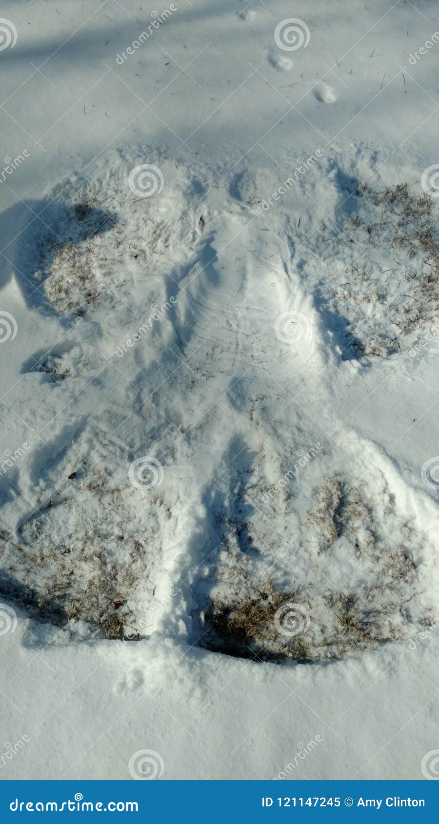 Snow angel stock image. Image of winter, snowy, angel 121147245