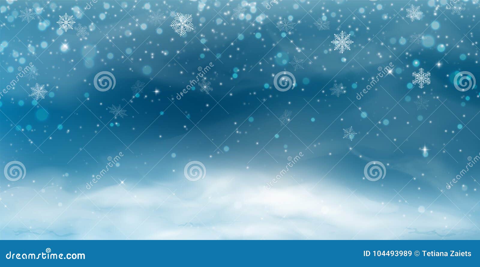 snow background. winter christmas landscape with cold sky, blizzard
