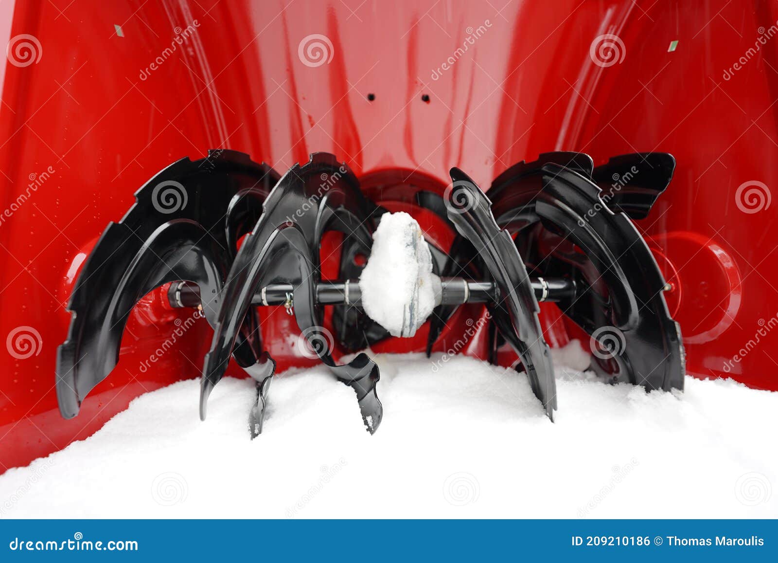 Snow blower blades stock photo. Image of wheel, bumper 209210186