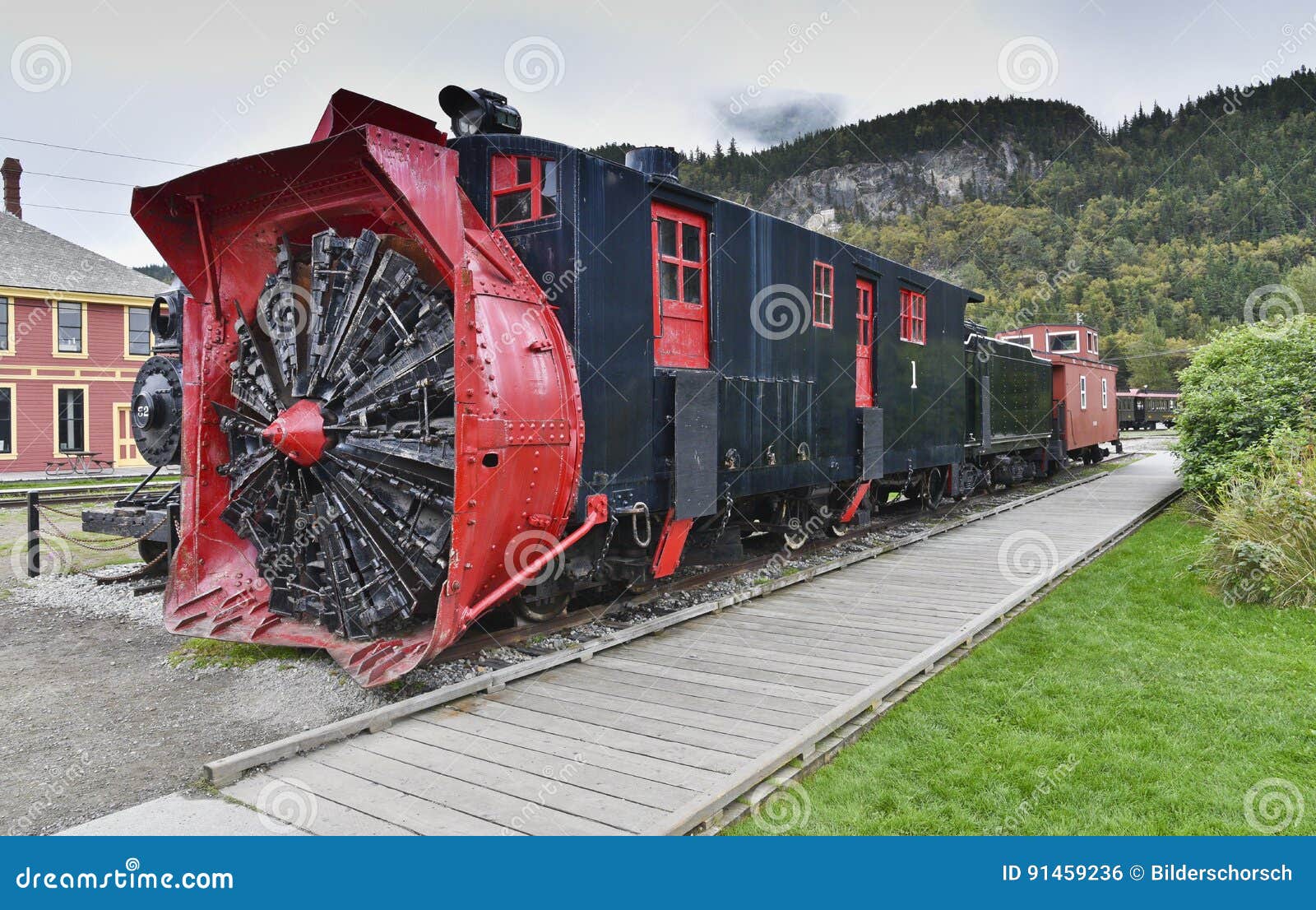 Snow blower stock photo. Image of mountain, train, skagway 91459236