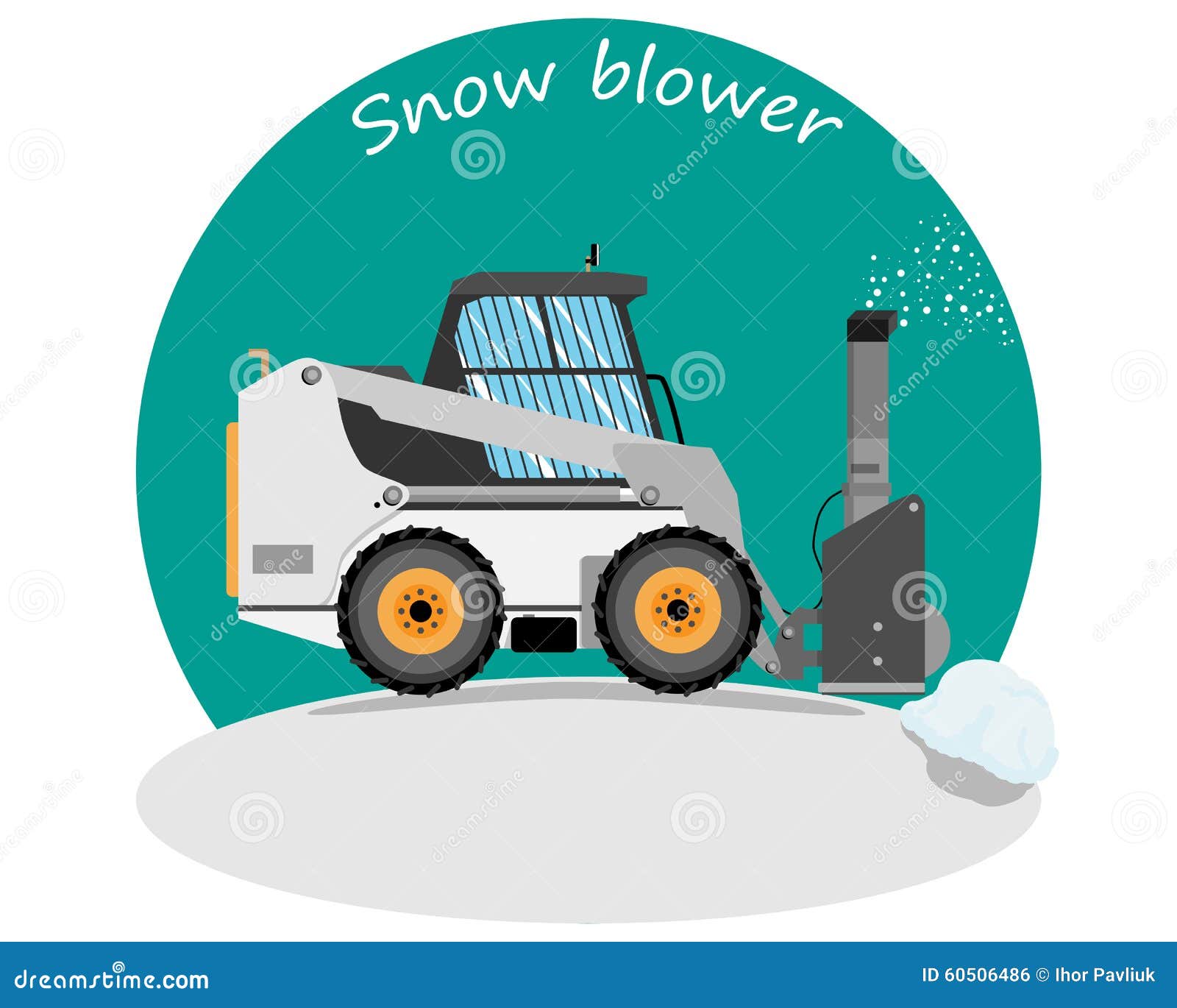 Download Snow blower stock vector. Illustration of background ...