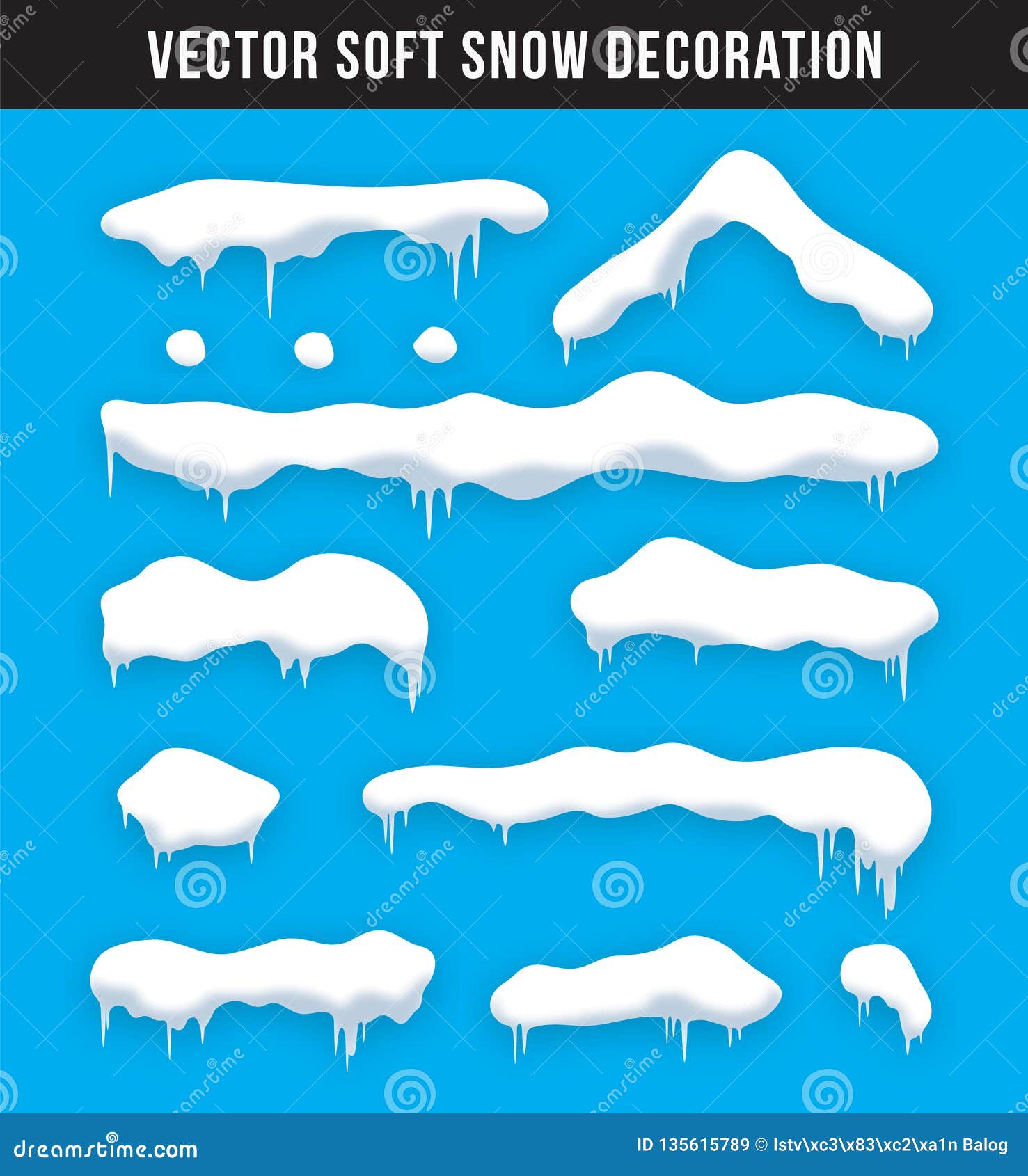 Download Snow Cap Vector Collection. Stock Vector - Illustration of ...