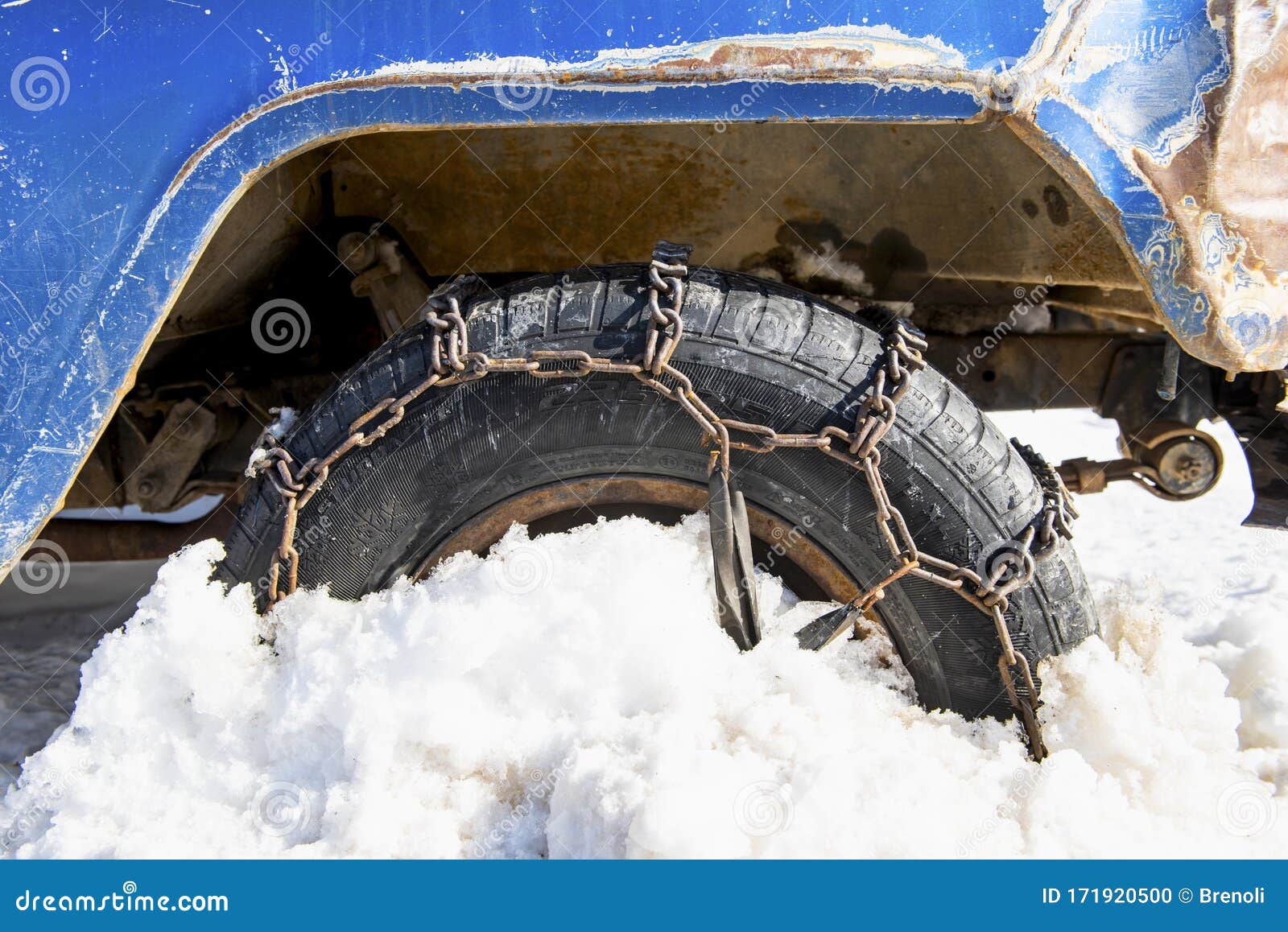 Snow Chains stock photo. Image of season, safety, closeup 171920500