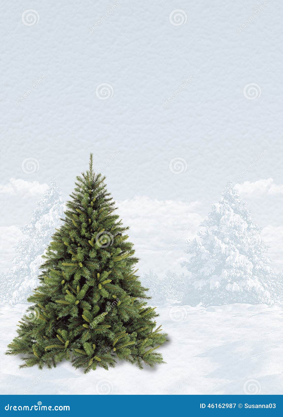 Snow Christmas Tree stock image. Image of background 46162987