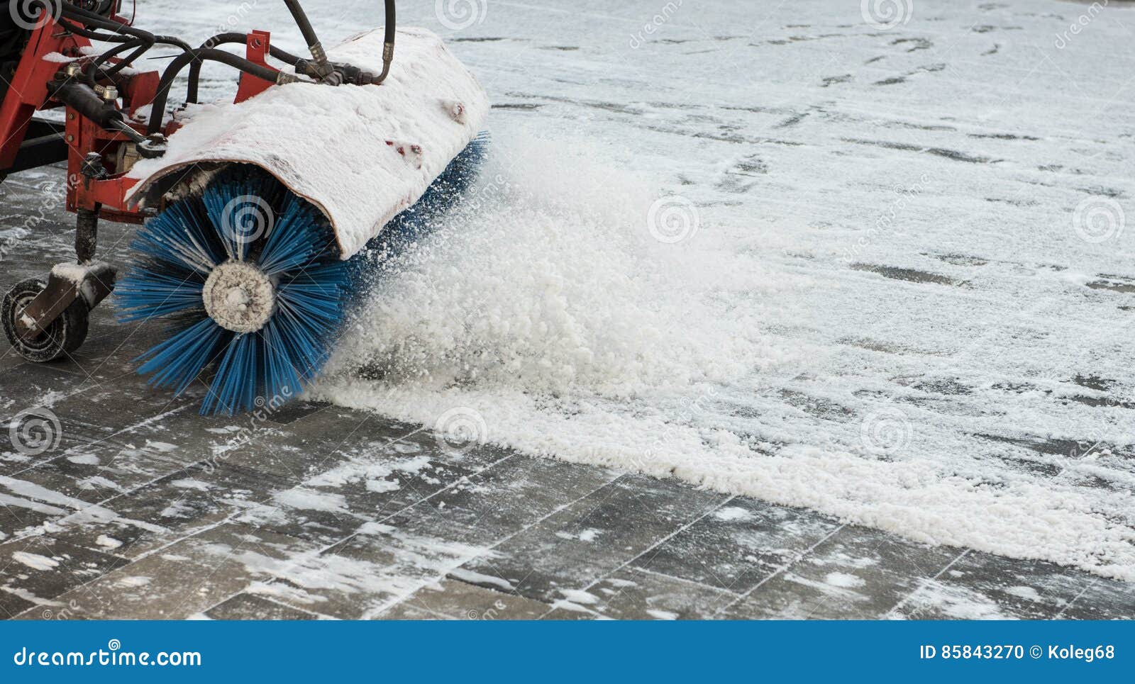 Snow clean machine stock photo. Image of clearing, town 85843270
