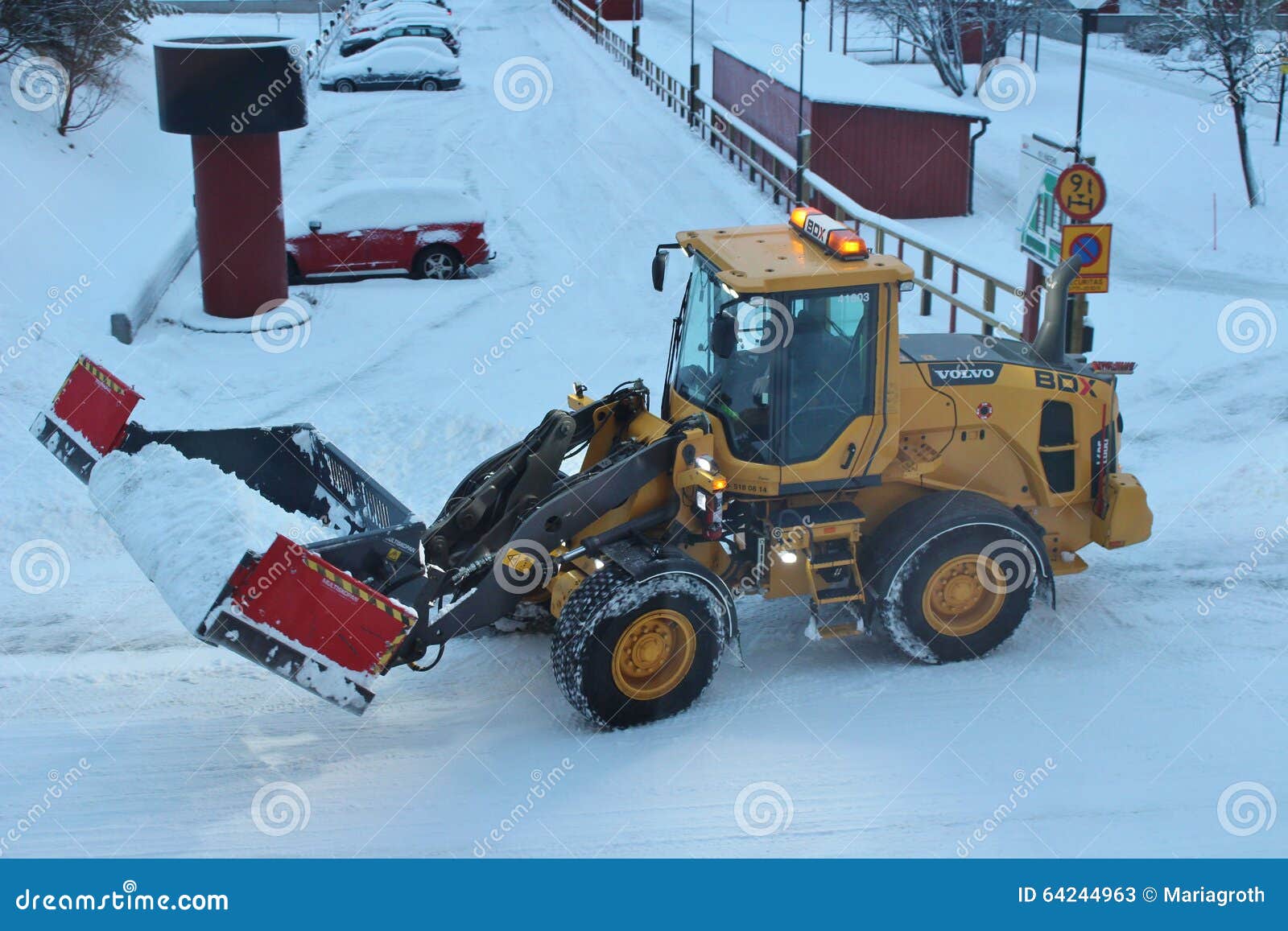 Snow clearance editorial stock photo. Image of conditions 64244963