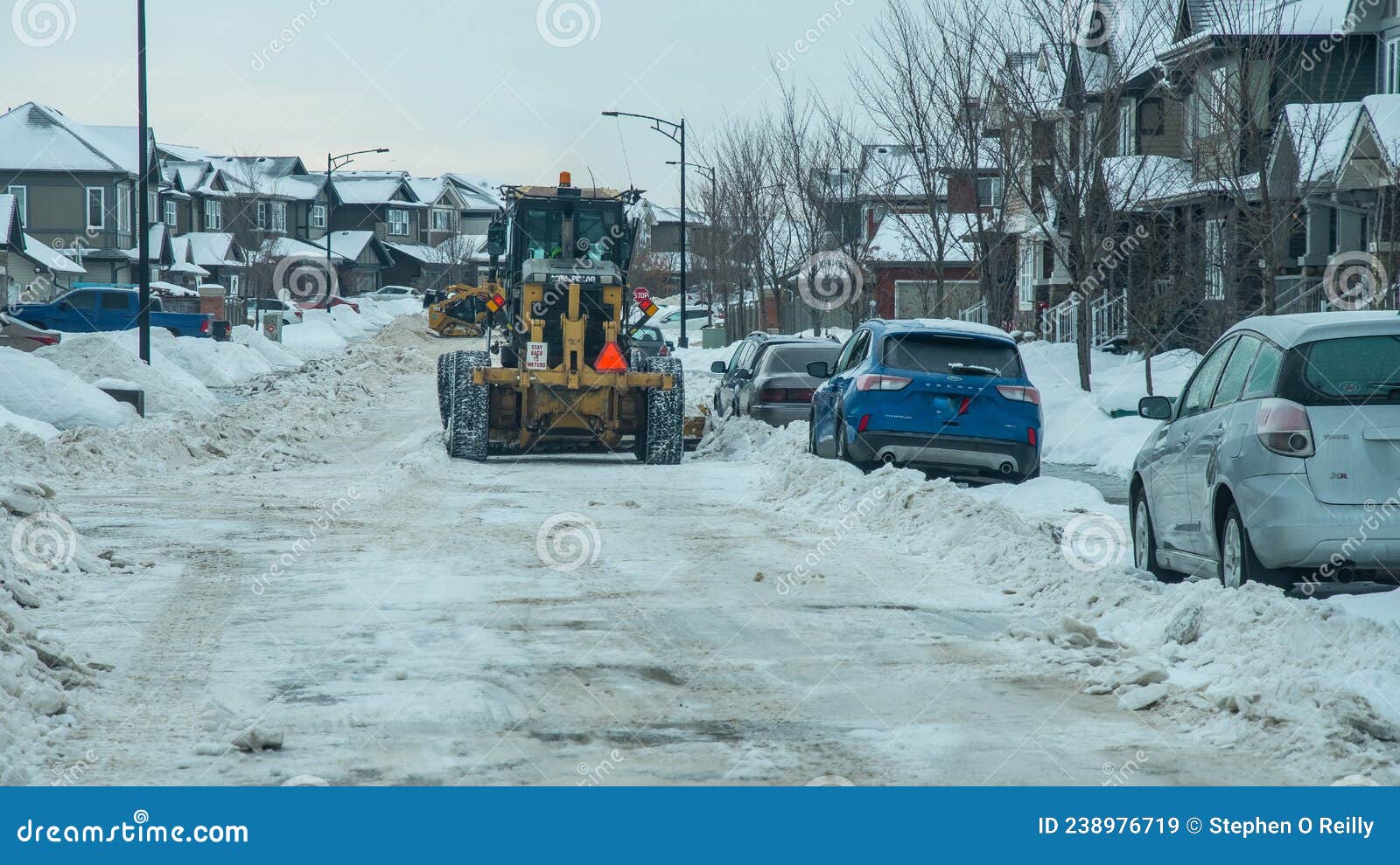 Parking Ban in Effect Snow Clearing in the Edmonton Suburbs Editorial