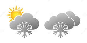 Snow Cloud Frost Weather Symbol Colorful Vector Icon Stock Vector Snow Cloud Frost Weather Symbol Colorful Vector Icon Stock Vector