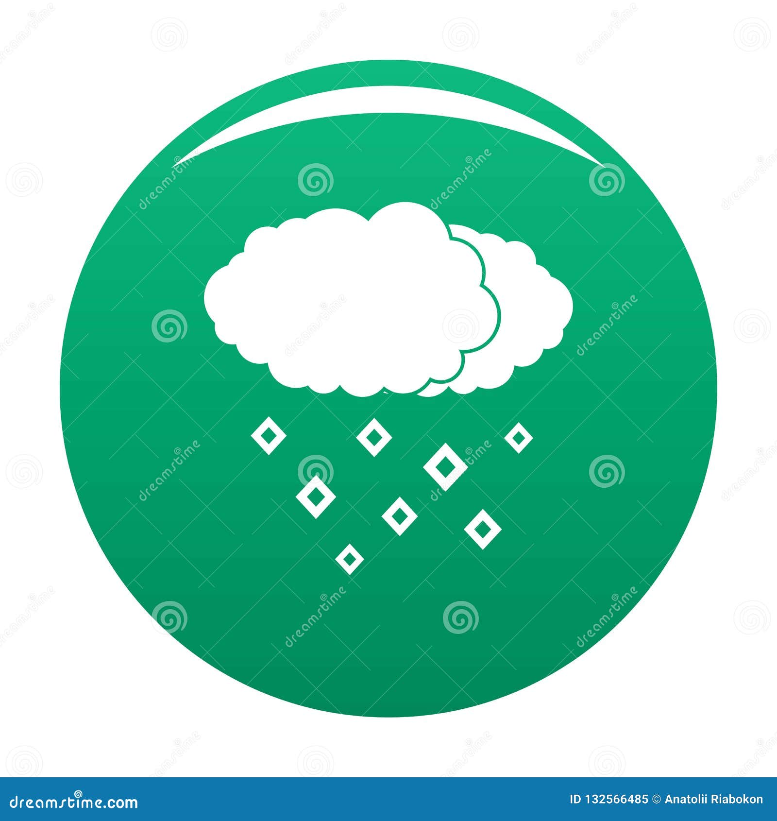 Download Snow Cloud Icon Vector Green Stock Vector - Illustration ...
