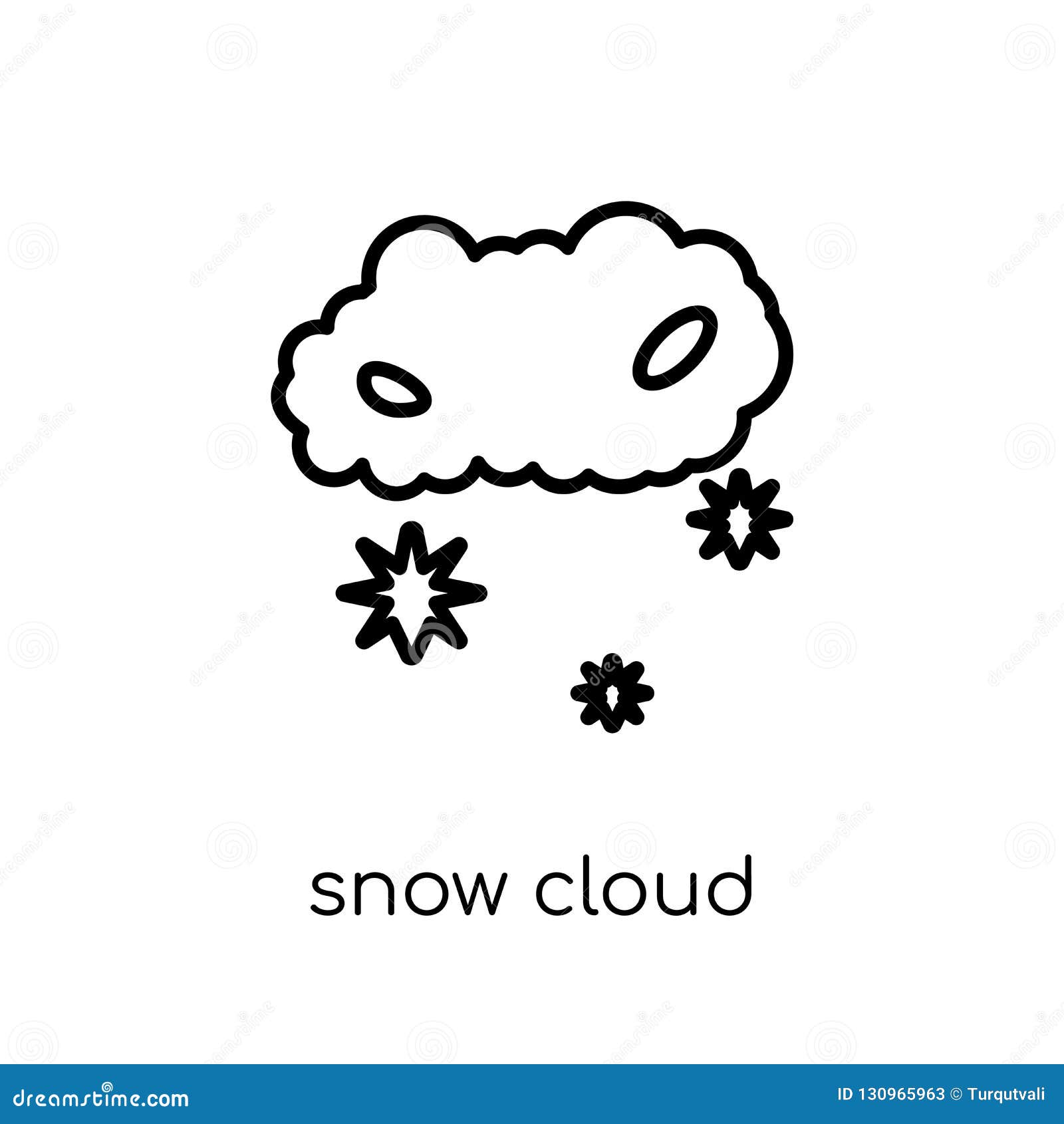 Snow Cloud Icon From Weather Collection. Stock Vector ...